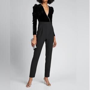 Veronica Beard Cleo Velvet Jumpsuit